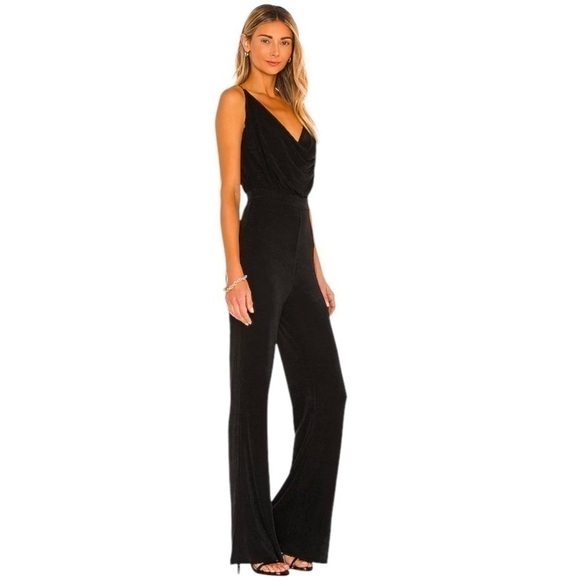 Misha Moira Cowl Neck Jumpsuit in Black Size 8 Revolve - Picture 3 of 12